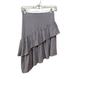 RAMPAGE Chekerd Skirt Medium Navy And White Rayon Spandex And polyester